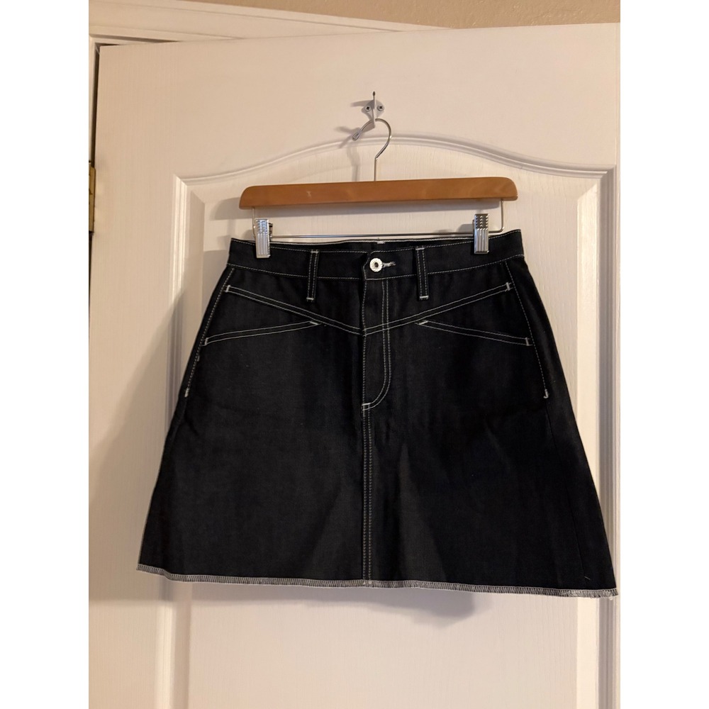 AG Adriano Goldschmied Skirt Women 27 Indigo Marlo A Mini Contrast Stitch